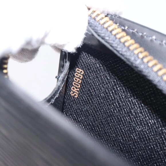 LOUIS VUITTON Epi Pochette Homme Clutch Bag Black Noir LV Auth - Picture 15 of 16